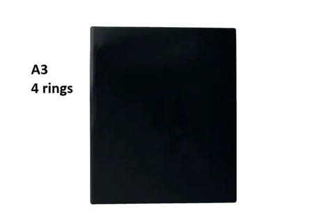 Opbergmap - A3 - 4 rings - zwart