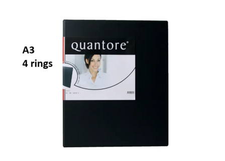 Opbergmap - A3 - 4 rings - zwart