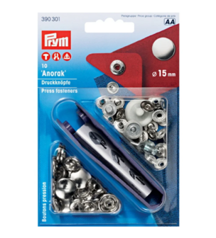 390301 drukknopen grote verpakking doos prym zwart blauw wit zilver 01