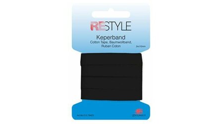 zwart keperband 1 cm