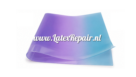 Latex 0.40 | Thermochromisch - Lila - blauw - paars - transparant - Extra breed! (&plusmn; 108 cm)