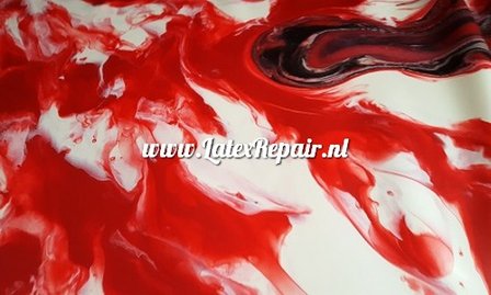 Rood wit gemarmerd latex sheet latexfolie marmor marbled 