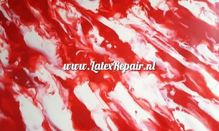 Rood wit gemarmerd latex sheet latexfolie marmor marbled 