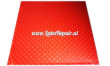 Red latex white dots dotted sheet latex