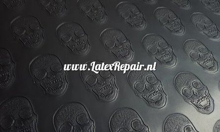 Latex sheet textured skull 3d relief to make latex catsuit yourself