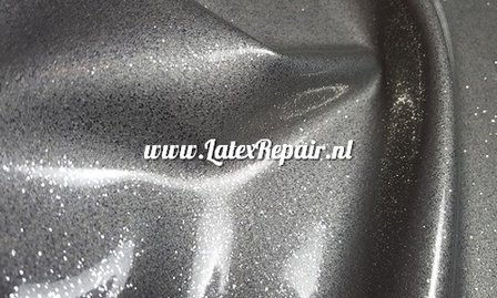 Glitter latex effect sheet zilver metallic