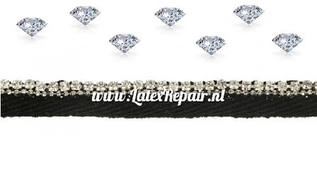 Keperband paspelband diamanten steentjes naaien plakken strass steentjes