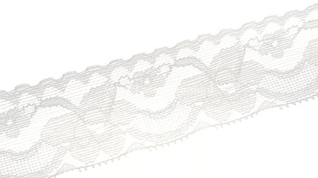 Rekbaar kant lace voor kousen lingerie zwart wit 003