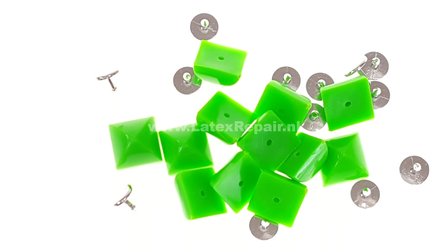 plastic studs met pin neon fluor groen