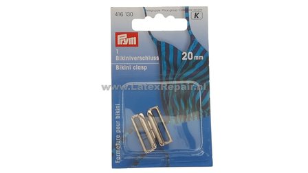 416130 20 mm prym bikinisluiting bh zilver metaal klein