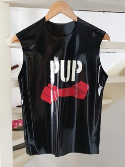 Latex pup shirt tank top play