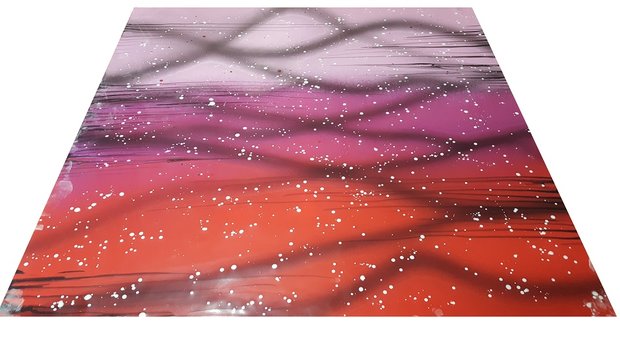 galaxy latex red violet pink tones ombre 2