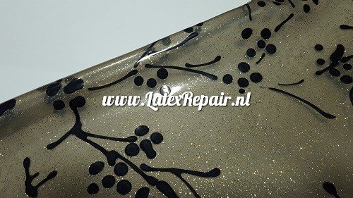 Transparant zwart latex glitters 03
