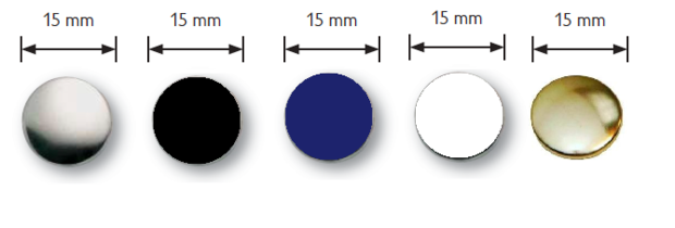 Druckknöpfe 15 mm