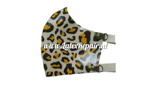 latex mouth mask leopard snow rubber