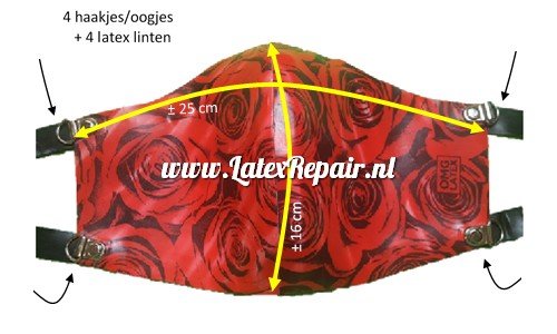 latex mouth mask leopard snow rubber