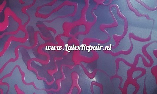 latex lava, neon magenta/transparant zwart