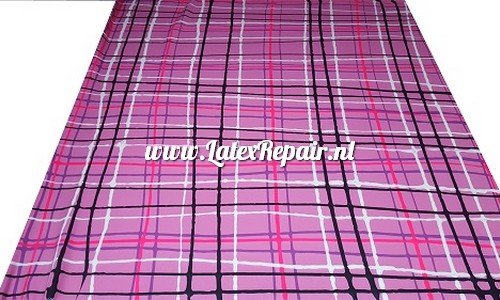 latex sheet tartan pink