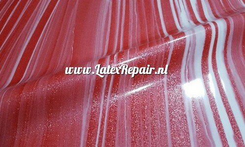 Latex sheet - Candy metal rood/wit 1289