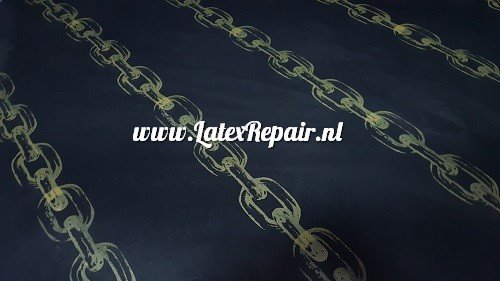 Latex sheet - Chains gold black horizontal 1309