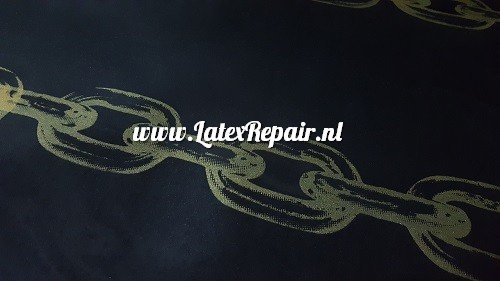 Latex sheet - Chains gold black horizontal 1309