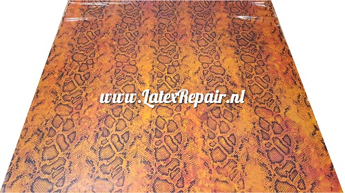 Latex sheet - Snakeskin - Red and orange mix - 1345