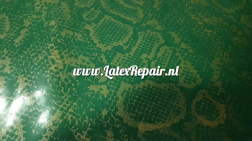 Latex sheet - Snakeskin - Green/gold 1353 (RAL 6005)