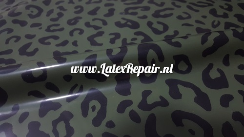 Latex sheet - Leopard green - 1388