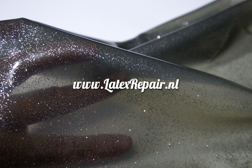 Latex sheet - Glitter brons/goud - transp zwart - 1406
