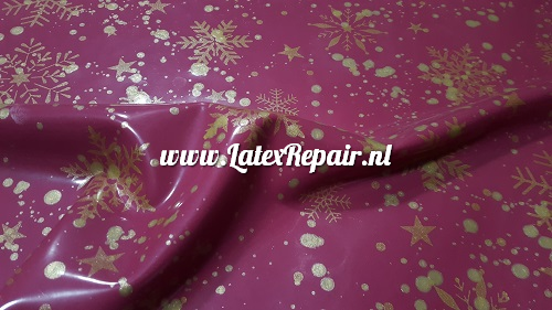 Latex sheet - Kerst, goud/rood 1425