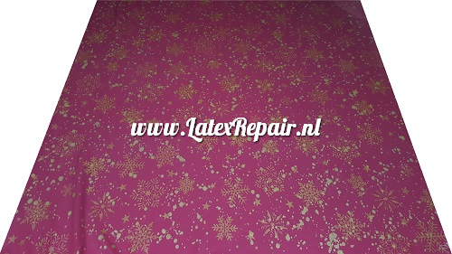 Latex sheet - Kerst, goud/rood 1425