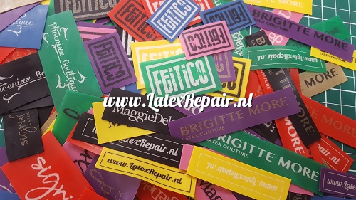 latex rubber labels tags