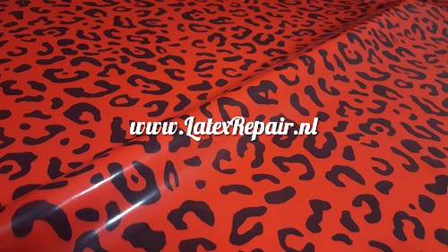 Latex sheet - Leopard rood - 1437