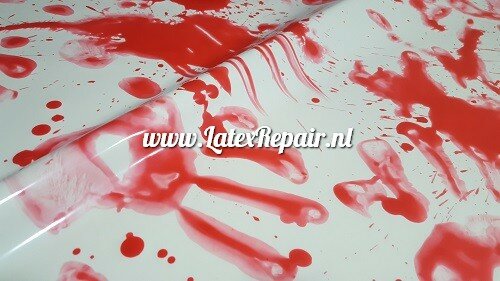 Latex sheet - Horror in rood en wit #1530