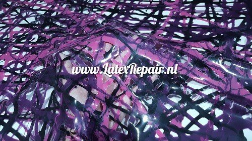 Latex sheet - Net / mash latex - pink-violet-black- 1566