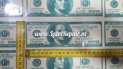 Latex sheet - 100 Dollar biljet - 1588