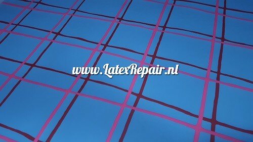 Latex sheet - Ruitjes, blauw roze - 1730