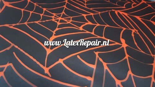 Latex sheet - Spinnenweb rood zwart - 1733