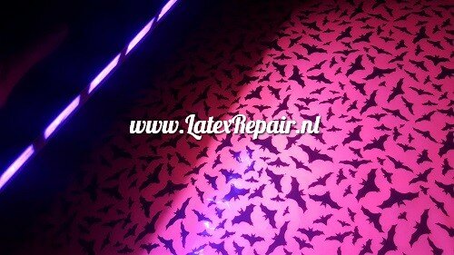 Latex sheet - Vleermuizen, neon pink/magenta-zwart - 1741