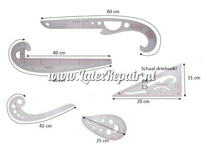 Linialenset, coupeuseset (5 linialen) 