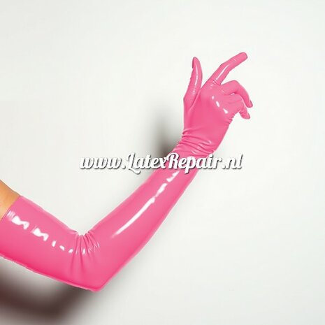 Latex Handschoenen - Bubblegum - Lang - Opera (Lolllipop Latex)