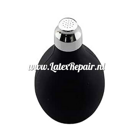 Rubber talcum powder bottle with perforated cap