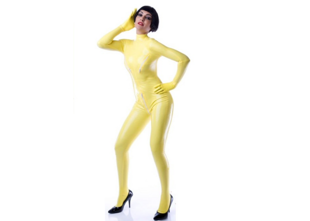 Latex strookjes - 0,7 cm breed - Geel - 24x