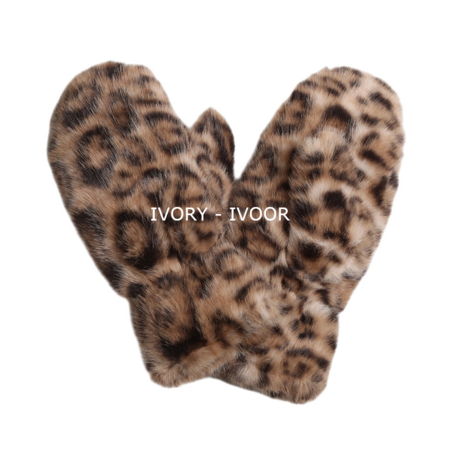 Fluffy handschoenen Leopard (1x gratis bij bestelling vanaf 175 euro)