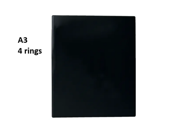 Opbergmap - A3 - 4 rings - zwart