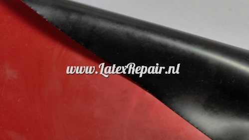 Latex 0.40 | Dubbelzijdig - Rood voorkant -Zwart achterkant - Extra breed! (&plusmn; 108 cm)