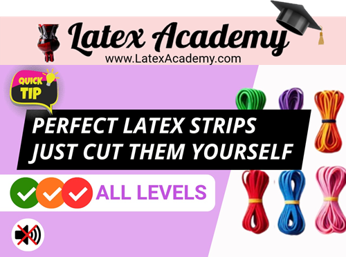How do you cut perfect latex rubber strips, bands and edging?