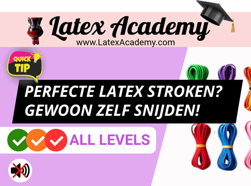hoe snijd je latex rubber stroken en strips randjes