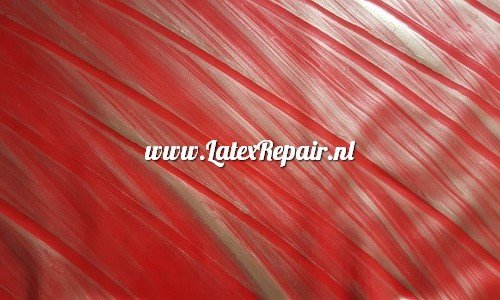 Latex met rood metallic goud strepen stof