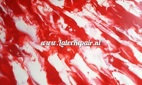 Rood wit gemarmerd latex sheet latexfolie marmor marbled 